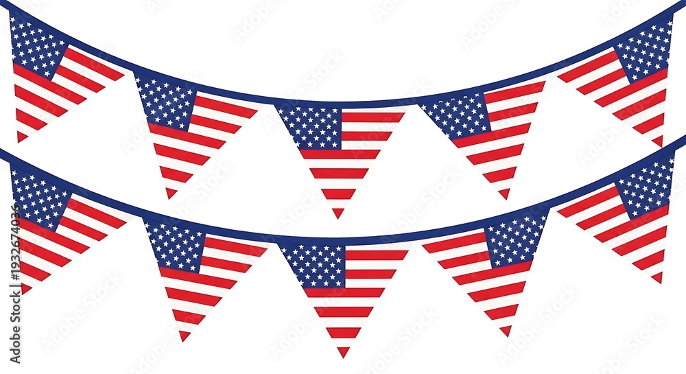 Fototapeta premium Labour day celebrations with patriotic american flags