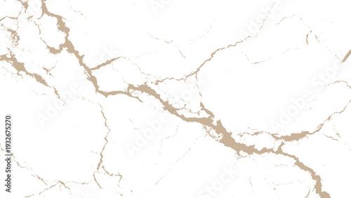 Marble texture with beige veins on white background