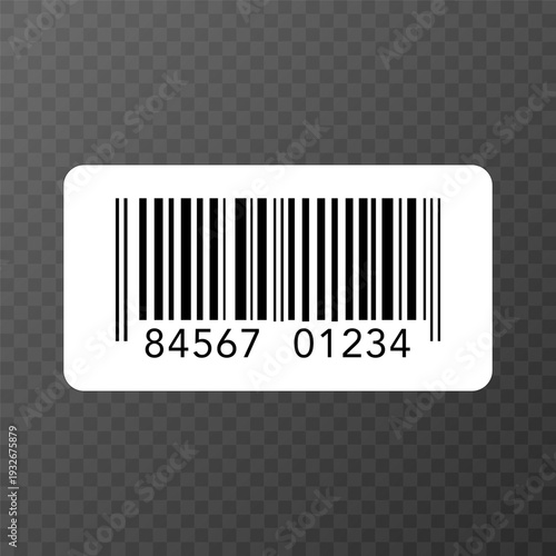 Barcode Label Sticker Template. Vector illustration.