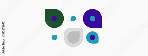 Abstract colorful shapes form face. Minimalist design, playful composition, simple geometry, modern aesthetic. Clean background enhances visual impact.