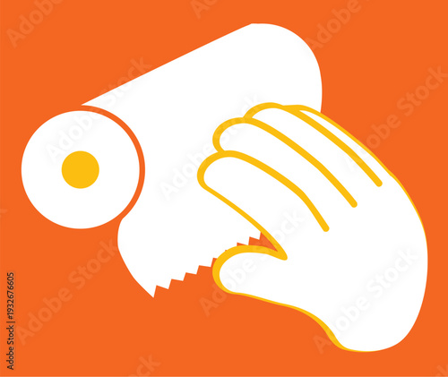 Isolated a realistic towel vector art with white background..