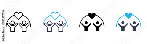 Belonging icon multiple style vector illustration