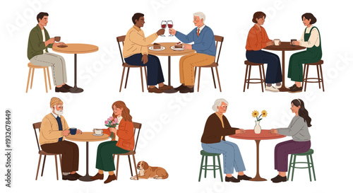 People gathered at outdoor tables socializing and enjoying drinks together in a casual setting