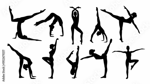 Dancers in dynamic poses for artistic and commercial projects