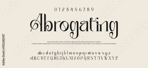 Elegant ligature alphabet letters font logo. Typography luxury classic lettering serif fonts decorative wedding vintage retro logos, design for fashion,beauty shop and brand . vector illustration