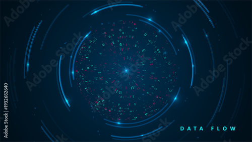 Abstract big data visualization. Big data code representation. Graphic concept for your design