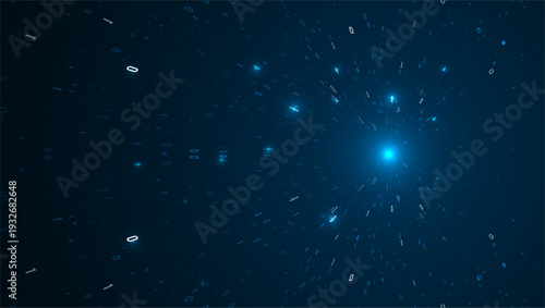 Abstract big data visualization. Big data code representation. Graphic concept for your design