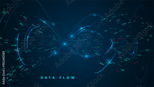Abstract big data visualization. Big data code representation. Graphic concept for your design