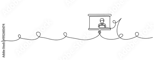 Cybersecurity whiteboard with phishing concept outline in minimalistic style. No editable stroke