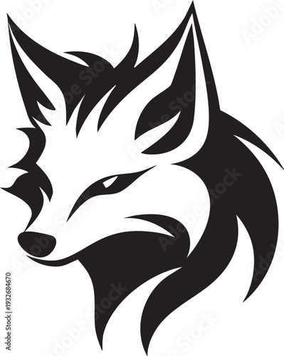 Adobe IllustratAn exquisite black and white fox logo to make your brand stand outor Artwork