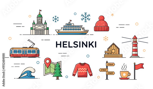 Helsinki landmarks and icons: architecture, transport, and nordic culture