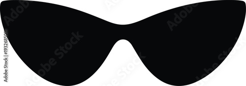 Butterfly shaped sunglasses isolated on transparent background