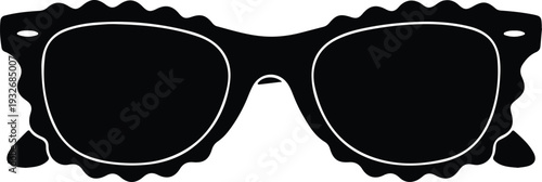 Black sunglasses with white outline