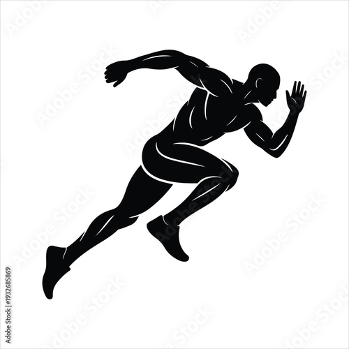 silhouette of a man running