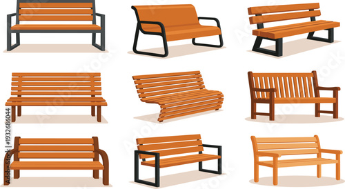 Flat vector illustration, of blue electric water pumps, industrial centrifugal motor assemblies, pipe fittings, plumbing valves, and mechanical engineering components.