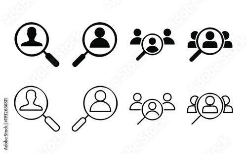 Job Search And Hiring Icons
