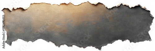 Wallpaper Mural long horizontal torn paper revealing weathered rusted metal texture with jagged edges and a distressed rugged mood Torontodigital.ca