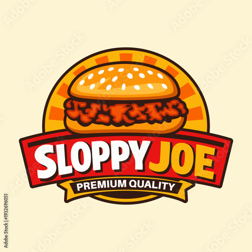 Sloppy joe logo vector illustration