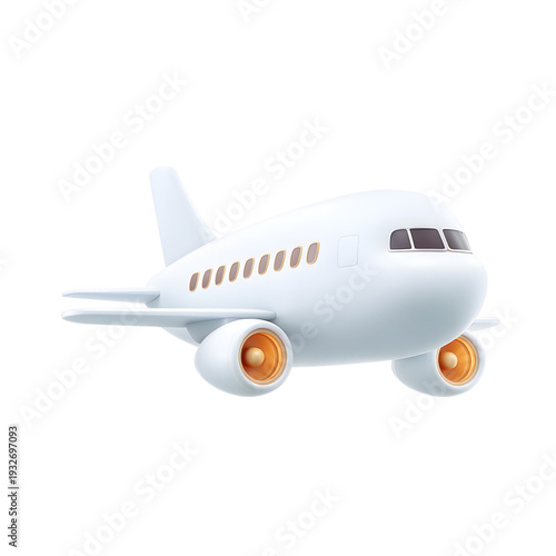 Wallpaper Mural Minimalist 3D Airplane Illustration Icon for Travel and Aviation Niche Marketing Torontodigital.ca