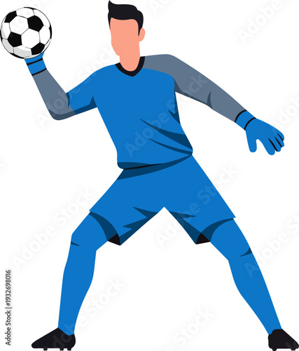 Create a realistic football player vector art with white background..