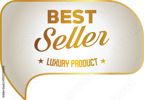 Best seller luxury product label with golden text