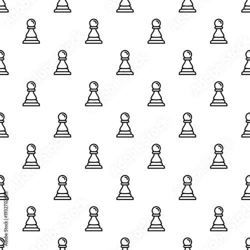 Chess pawns creating a repetitive background for games, strategy, and competition concepts