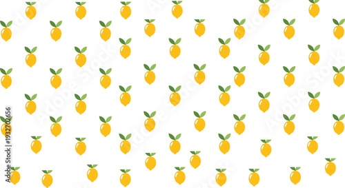 Lemon seamless pattern illustration fresh fruit