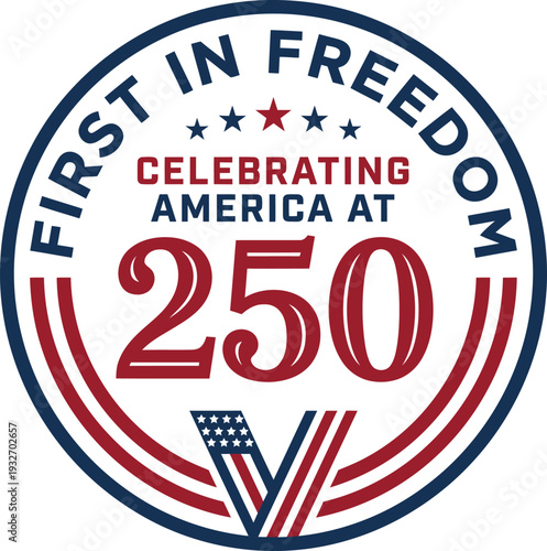 A circular seal commemorating america s 250th year of independence