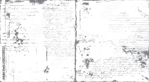 Faded antique handwritten document with ink blots and torn edges paper