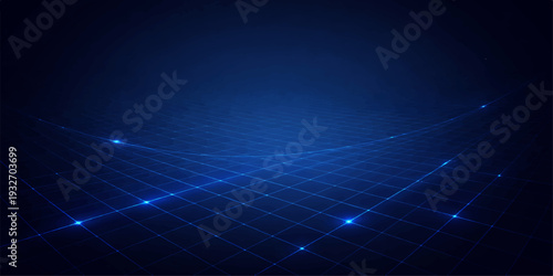 Abstract blue background with flowing digital wave lines and motion energy patterns in a 3d space backdrop for technology concept art wallpaper