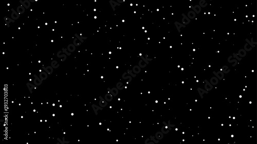 White glitter snow overlay background. Winter starry sky. Falling sparkle particles create festive shimmer effect for winter decorations and themes. Abstract luxury vector illustration.