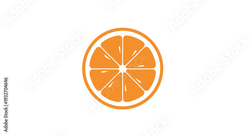 Orange slice illustration citrus fruit icon