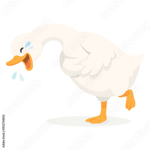 Wallpaper Mural Laughing Goose With Tears Rolling Isolated On Transparent Background Funny Farm Bird Emotion Torontodigital.ca