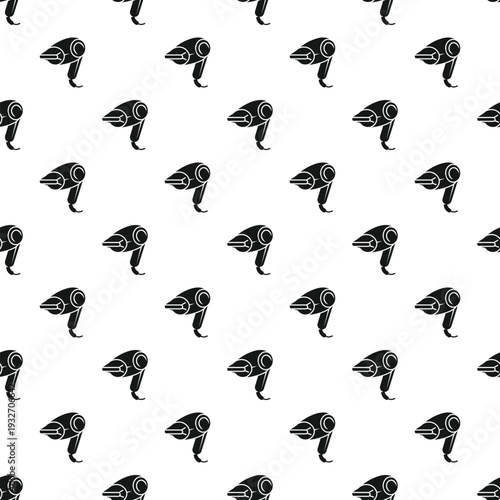 Hair dryer icons creating a repeating background for styling themes