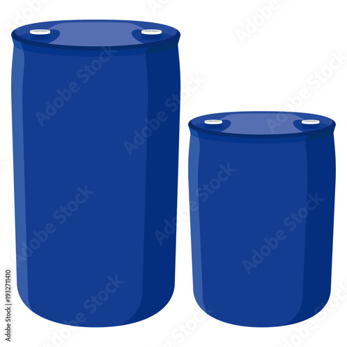 plastic barrel plastic drum vector.