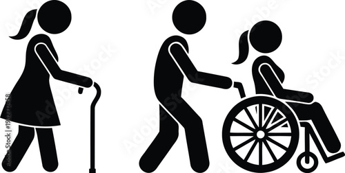 Diverse group of people including those with disabilities walking together