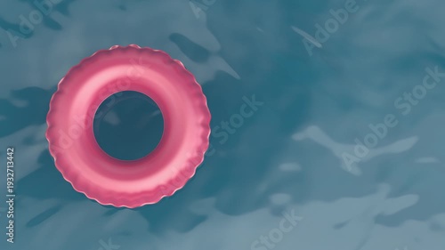 Wallpaper Mural Pink inflatable swim ring floating on water Torontodigital.ca