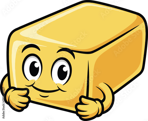 Cute cartoon a illustrator vector butter