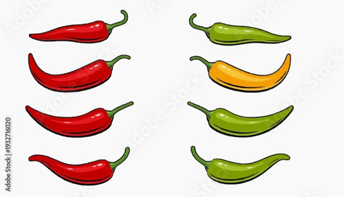 set of peppers