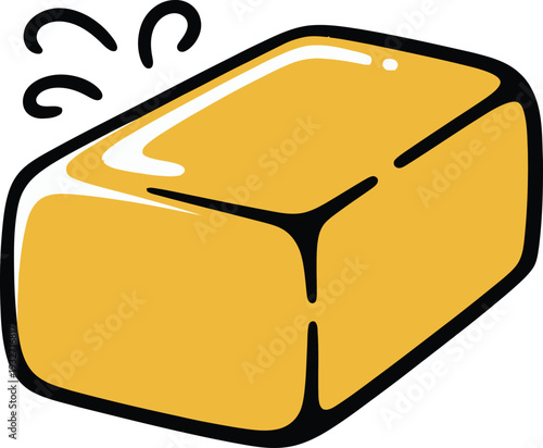 Cute cartoon a illustrator vector butter