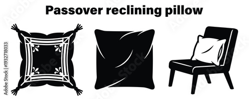 Passover reclining pillow illustration for Jewish holiday
