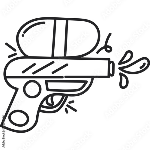 Water Gun Outline Icon