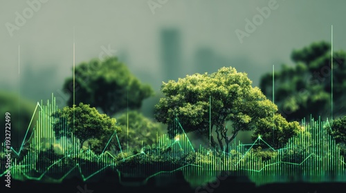 Green Ecosystem Data Visualization with High Fidelity Background