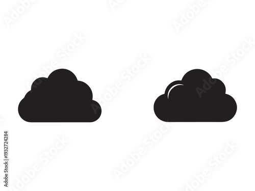Clouds icons  weather forecast symbols  meteorology graphics  cloud shapes