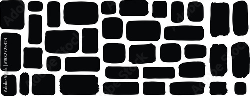 Hand drawn design doodle shape black and white abstract pattern