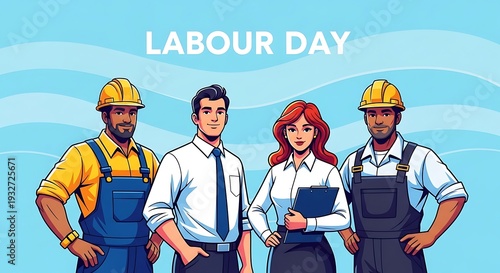 Celebrating labour day with hardworking individuals in construction and office settings