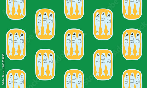 Mediterranean sardines pattern background for Italian restaurant design
