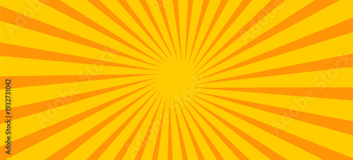 yellow rays background pop art