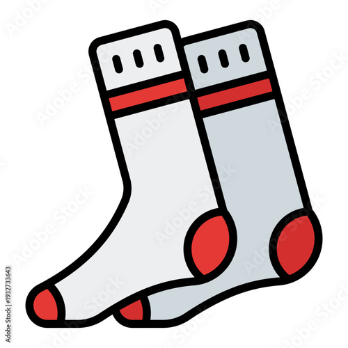 Football Socks Icon – Soccer Match Filled Line Sports Vector