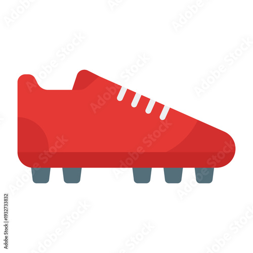 Football Shoe Flat Icon – Soccer Sports Vector Symbol